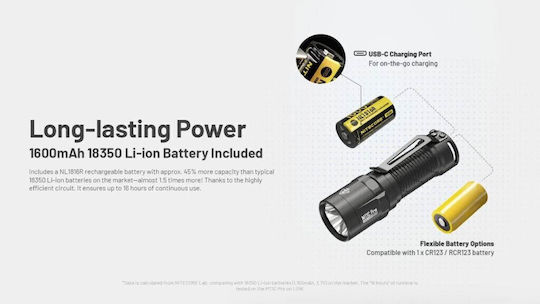 NiteCore Pro Taschenlampe LED IP68 mit maximaler Helligkeit 1000lm Multi Task Mt1c Pro Mehrfarbig