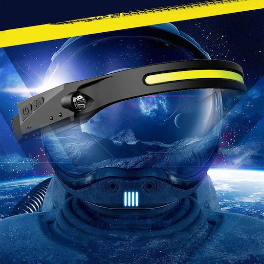 Rechargeable Headlamp LED IPX4 with Maximum Brightness 350lm XPE Black