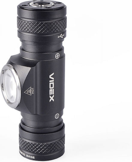 Videx Επαναφορτιζόμενος Φακός Κεφαλής LED IP68 με Μέγιστη Φωτεινότητα 1200lm