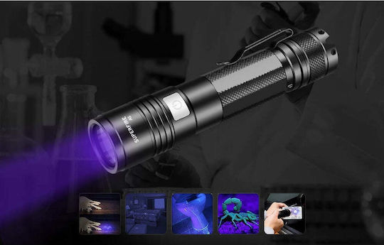 Superfire Wiederaufladbarer LED UV Taschenlampe A5
