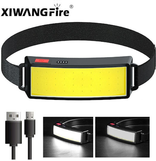 Rechargeable Headlamp LED IP65 with Maximum Brightness 800lm ΤΜ-G14 Embedded Black