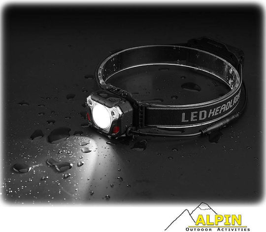 Alpin Επαναφορτιζόμενος Φακός Κεφαλής LED IPX6 με Μέγιστη Φωτεινότητα 1500lm