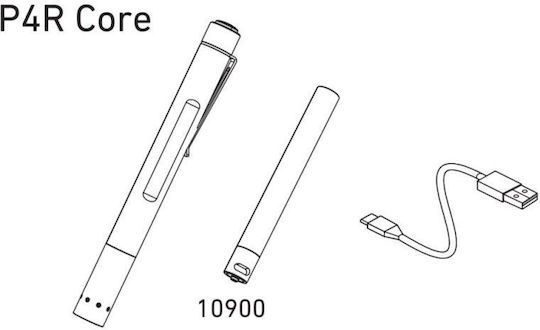 LedLenser Επαναφορτιζόμενος Φακός LED IP54 με Μέγιστη Φωτεινότητα 200lm P4R Core