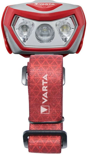 Varta Stirnlampe LED IPX4 mit maximaler Helligkeit 200lm Outdoor Sports H20 Pro 10Stück Rot