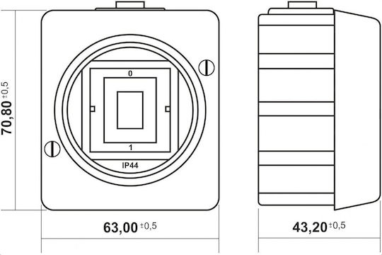 Karlik Waterproof Wall Switch Lighting One-Way with Frame White