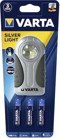 Varta Φακός LED με Μέγιστη Φωτεινότητα 28lm Silver Light