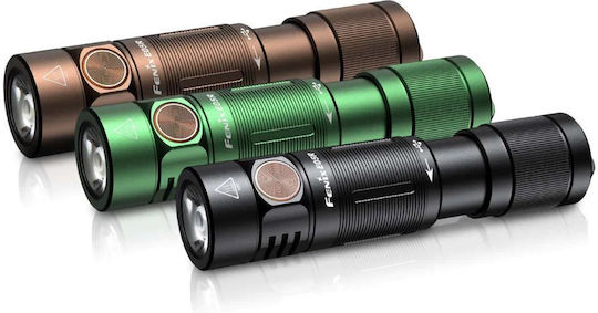 Fenix Rechargeable Keychain Flashlight LED IP68 with Maximum Brightness 400lm E05R Embedded Green Green