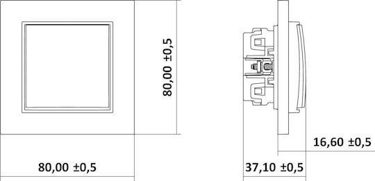 Karlik Karlik Wall Switch Single Without Frame Gray