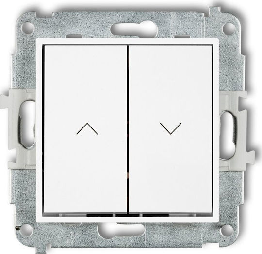 Karlik Wall Switch Rolling Shutters Without Frame White