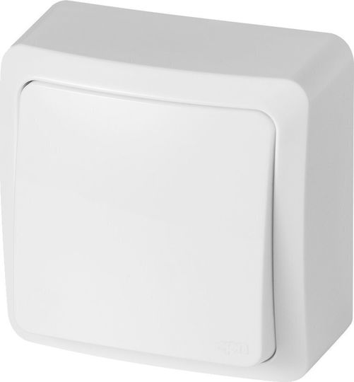 Elektro Plast Wall Switch Lighting One-Way with Frame White
