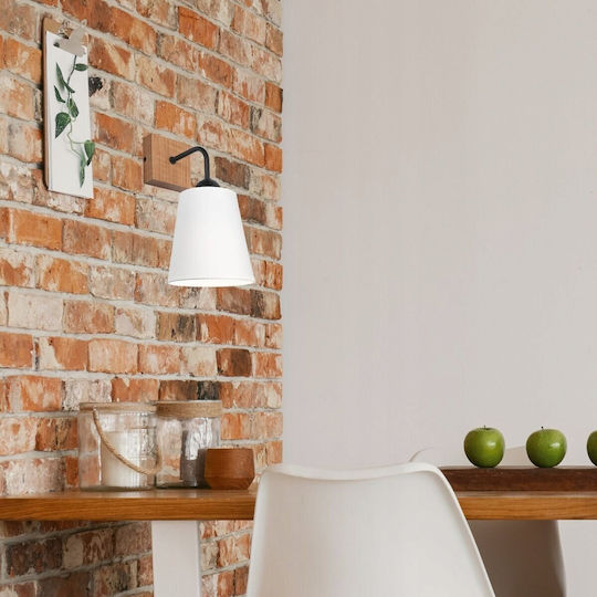 Lamkur Lula Modern Lamp Wall with Socket E27 White 29cm
