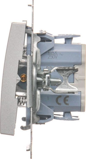 Kontakt-Simon Wall Switch Without Frame Silver
