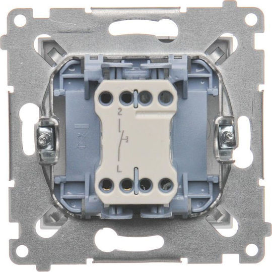 Kontakt-Simon Wall Switch Without Frame Silver