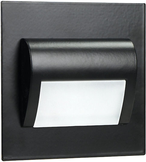 Orno Lamp Wall with Integrated LED and Cool White Light Black