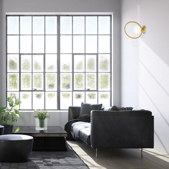 Eko Light Modern Lumină de Perete cu Soclu E14 Auriu 30x30cm