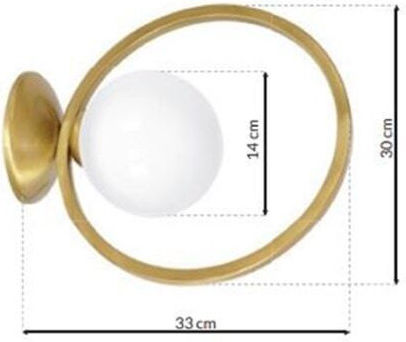 Eko Light Modern Lumină de Perete cu Soclu E14 Auriu 30x30cm