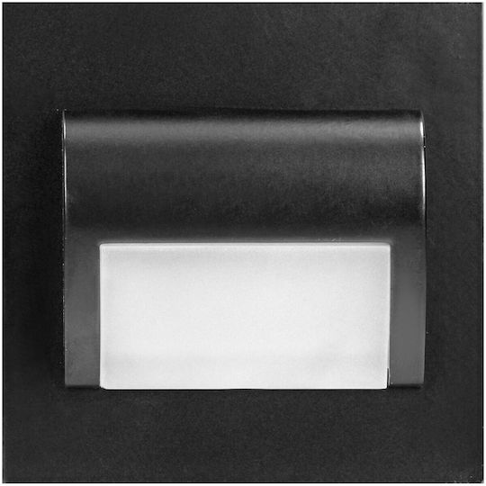 Orno Lamp Wall with Integrated LED and Cool White Light Black