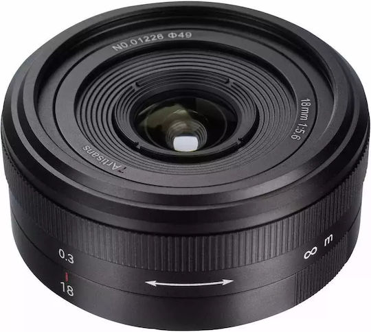 7artisans Пълен кадър Фотообектив Photoelectric 18mm f/5.6 Палачинки / Широк ъгъл за Никон З Монтаж Черен