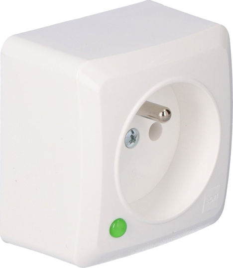 Elektro Plast Single Externă Πρίζα Ρεύματος Albă 1buc