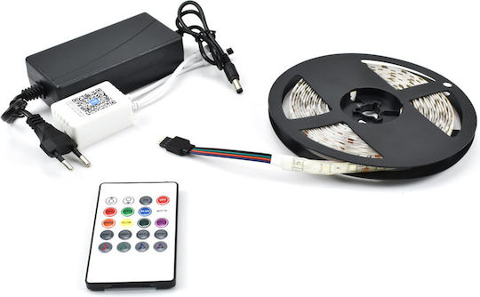 Andowl Smart Ταινία LED 220V RGB Φως 5m με Τροφοδοτικό & Τηλεχειριστήριο