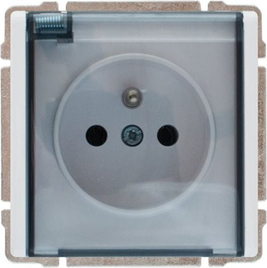 KOS Einzeln Gemauerte Wasserdichte Steckdose mit Deckel Weiße