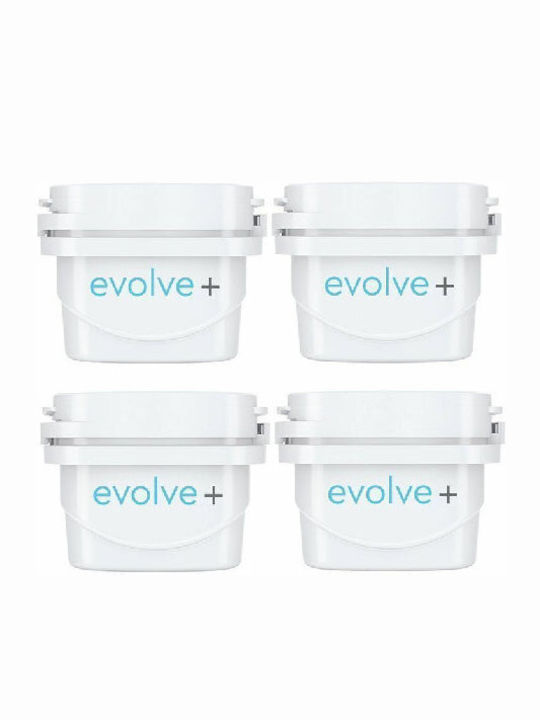Aqua Optima Water Filter Replacement for Pitcher made of Activated Carbon Evolve+ 4pcs
