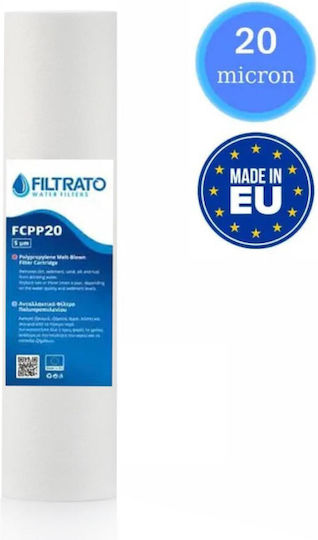 Filtrato Резервен филтър за вода Централно снабдяване от полипропилен 10" FCPP20 20 микрон