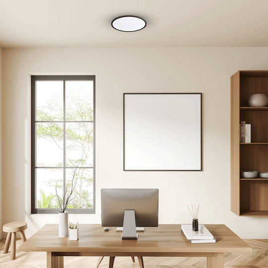 Eko Light Ceiling Mount Light Black with Integrated LED