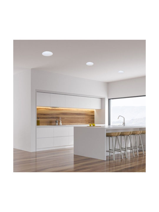 Eko Light Plafonieră de Tavan Baie 33buc Albă cu LED Integrat