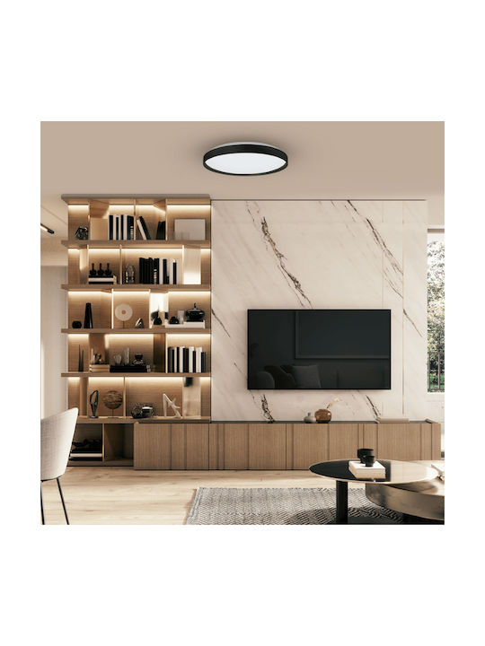Eko Light Ceiling Mount Light Black with Integrated LED and Remote Control