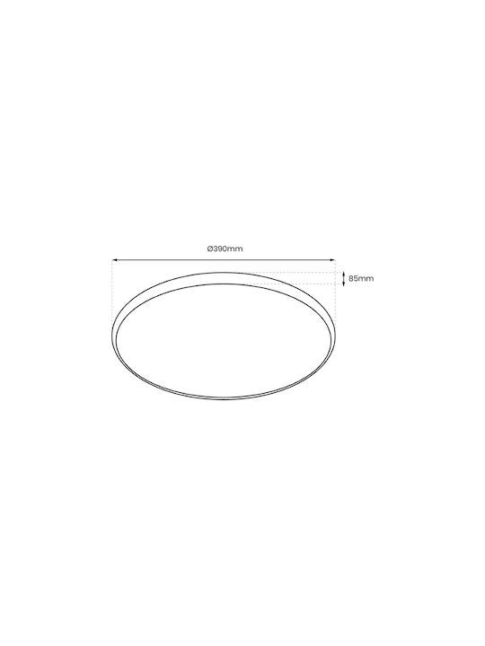 Eko Light Ceiling Mount Light Black with Integrated LED and Remote Control