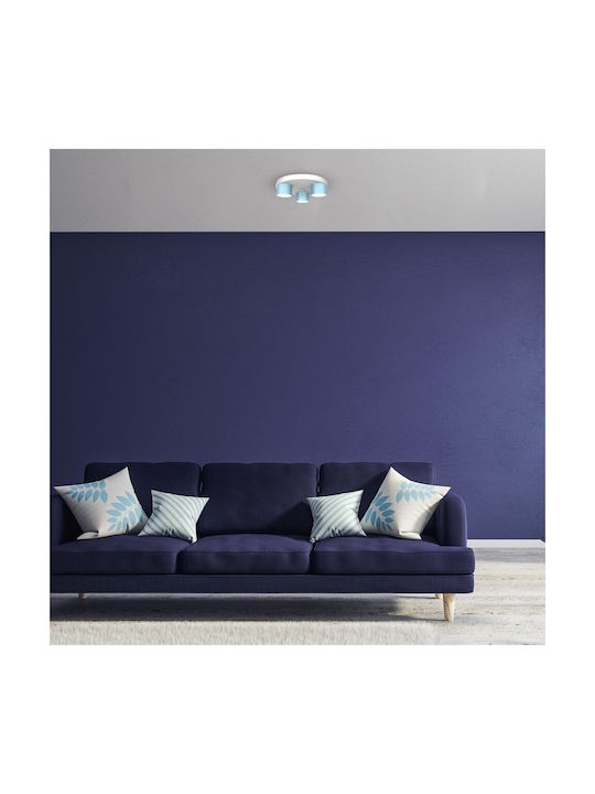Eko Light Dixie Plafonieră de Tavan 30buc Albastru cu Soclu GX53