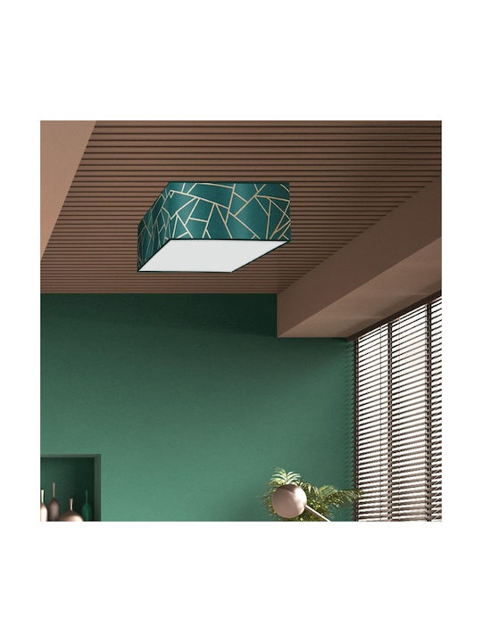 Eko Light Ziggy Πλαφονιέρα Οροφής 50εκ. Πράσινη με Ντουί E27