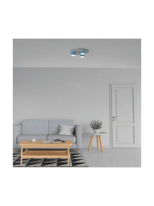 Eko Light Dixie Plafonieră de Tavan 30buc Albastru cu Soclu GX53