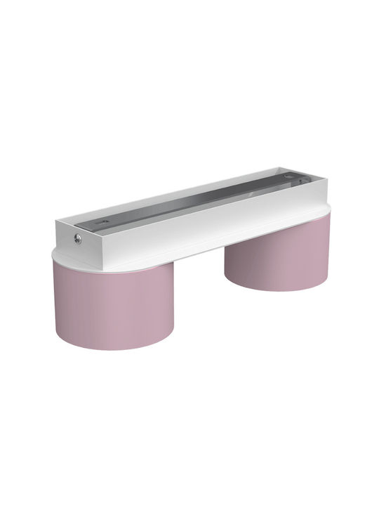 Eko Light Dixie Plafonieră de Tavan 24buc Roz cu Soclu GX53