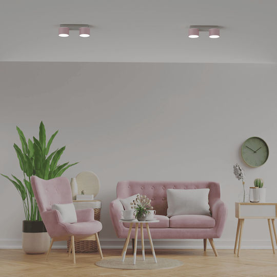 Eko Light Dixie Таванно осветление 24бр Розов с Фасунга GX53