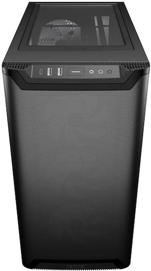 Be Quiet Pure Base 501 LX Gaming Midi Tower Κουτί Υπολογιστή με Πλαϊνό Παράθυρο και RGB Φωτισμό Μαύρο