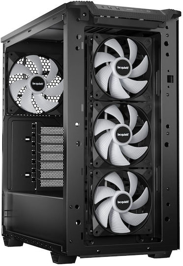 Be Quiet Pure Base 501 LX Gaming Midi Tower Κουτί Υπολογιστή με Πλαϊνό Παράθυρο και RGB Φωτισμό Μαύρο
