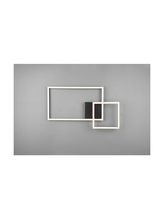 Trio Lighting Padella Πλαφονιέρα Οροφής 63εκ. Μαύρη με Ενσωματωμένο LED και Τηλεχειριστήριο