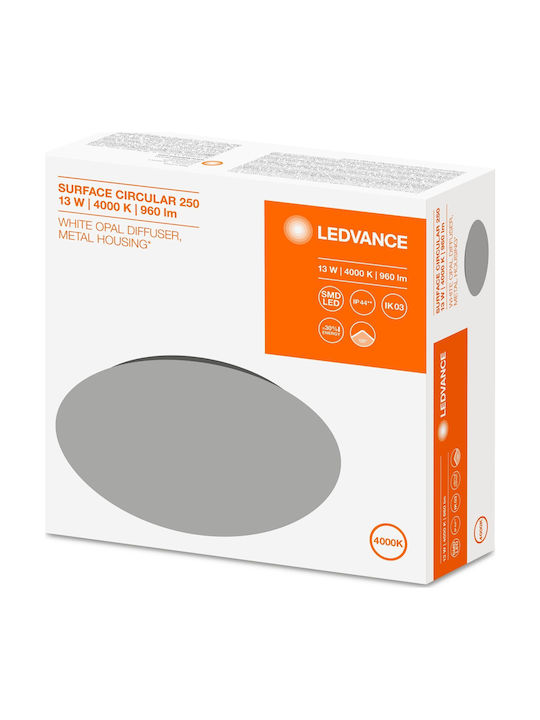 Ledvance SF Cιrcular 250 Ceiling Mount Light Bathroom 25cm White with Integrated LED