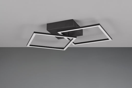 Trio Lighting TRAIL Πλαφονιέρα Οροφής 60εκ. Μαύρη με Ενσωματωμένο LED