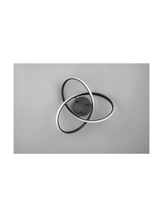 Trio Lighting Ceiling Mount Light 40cm Black with Integrated LED