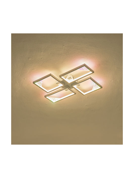 Eurolamp Πλαφονιέρα Οροφής 58εκ. Μαύρη με Ενσωματωμένο LED