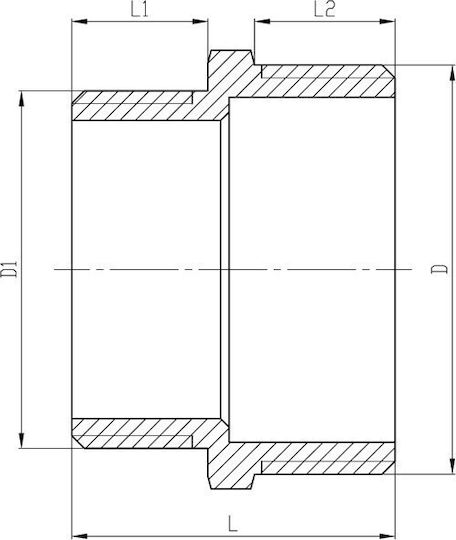 Invena Женска Съединение за тръба От месинг 2" / 3/8" / 1/2" 8мм ZM-07-102