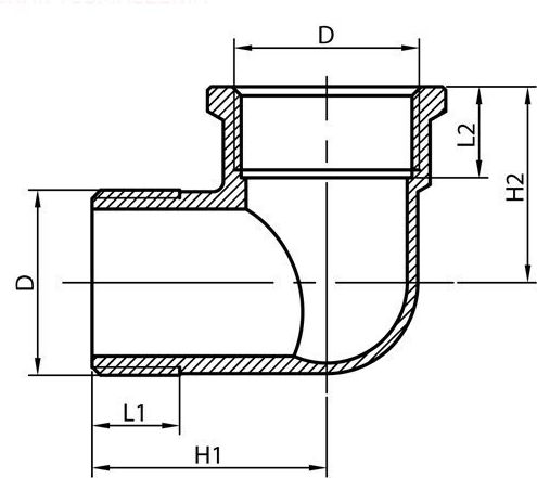 Invena Männlich/Weiblich Rohrverbindung 1" ZM-01-015