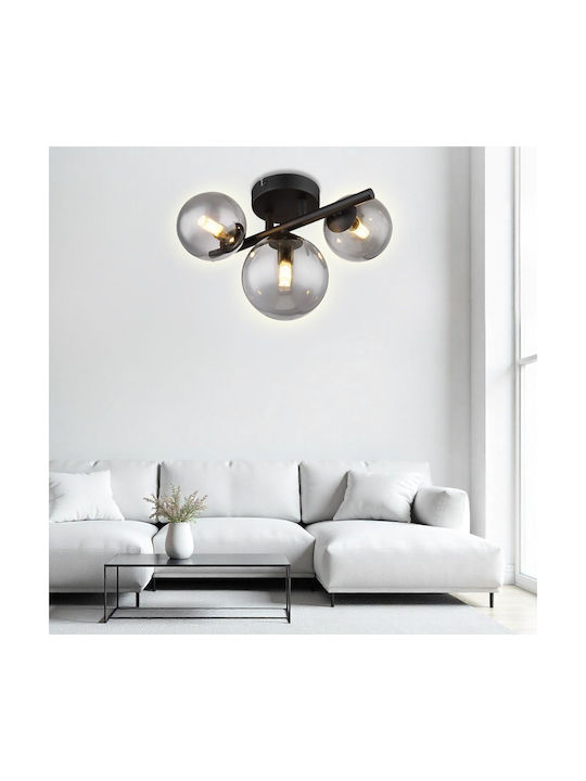 Vivalux Ceiling Mount Light 28.5cm Black with Socket G9