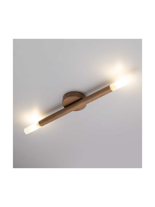 TK Lighting Πλαφονιέρα Οροφής 51εκ. Καφέ με Ντουί G9