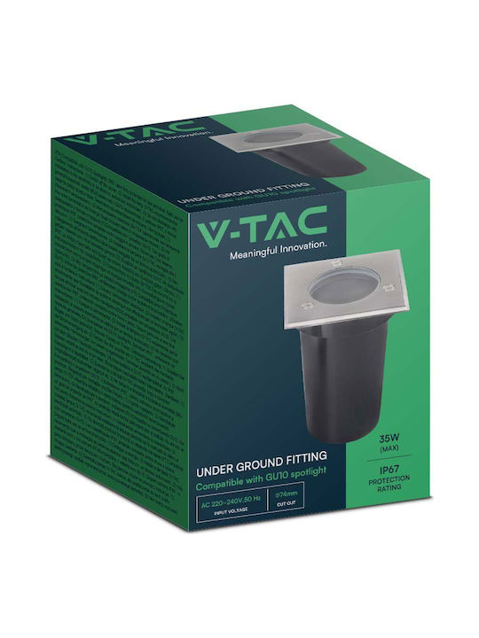 V-TAC V-TAC Outdoor Floor Lamp IP67 for GU10 Light Bulb Silver
