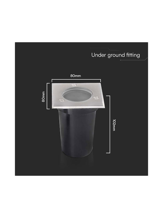 V-TAC V-TAC Outdoor Floor Lamp IP67 for GU10 Light Bulb Silver