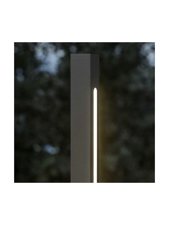 Ideal Lux Jedi Outdoor Small Post LED Floor Lamp 12W With Warm White Light IP65 Black